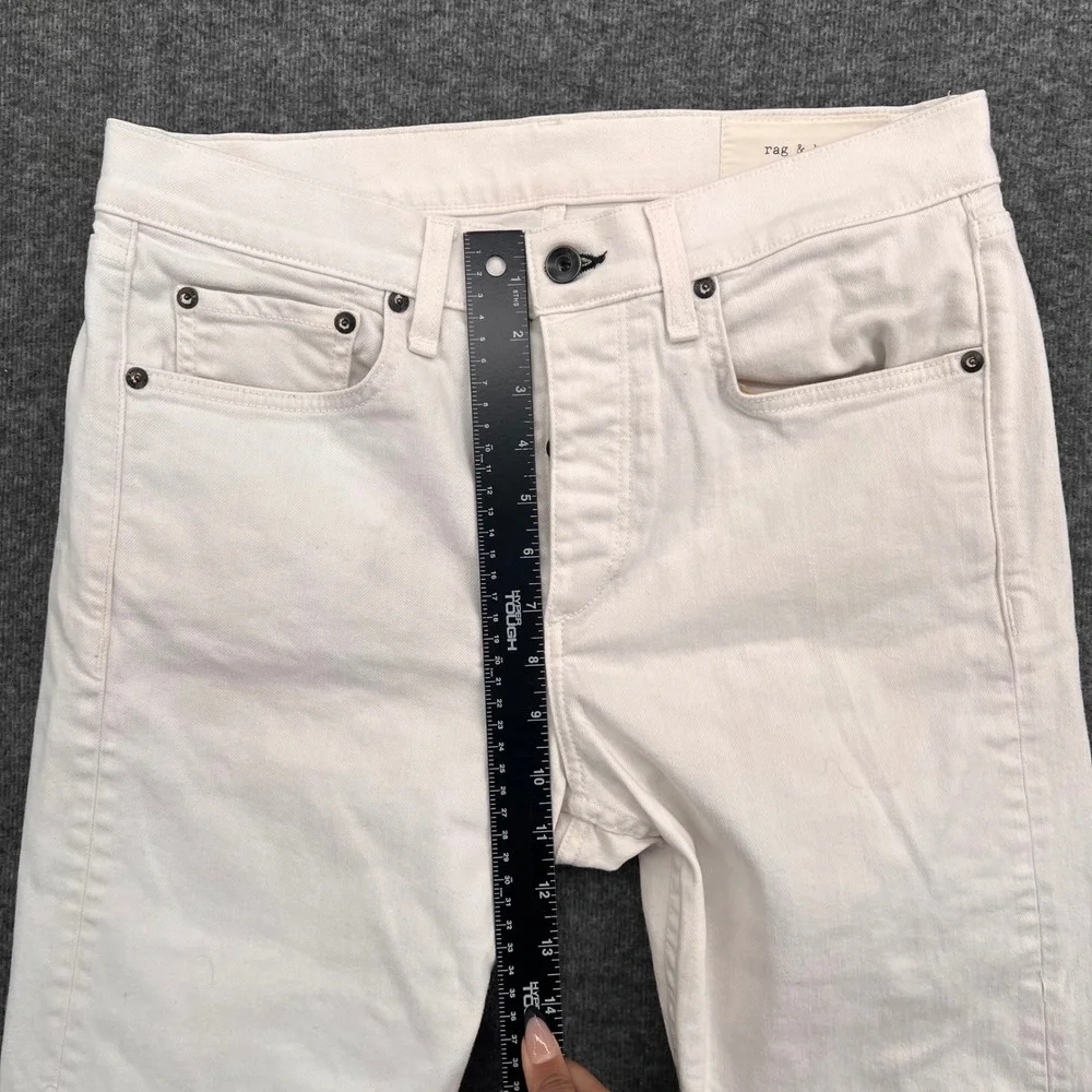 Rag & Bone Fit 2 Slim Leg Jeans Aged White Preppy Size 32x28 Mens Off-White